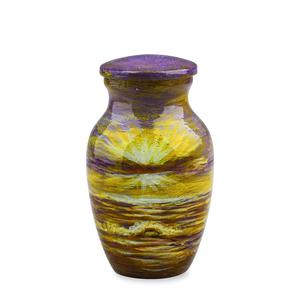 Aluminium Yellow Morning Latest Design Token <b>Urns</b> Cremation <b>Urn</b> Keepsakes <b>Urns</b> Best Miniature <b>For</b> Human <b>Ashes</b> At Cheap Price - Product Image 1