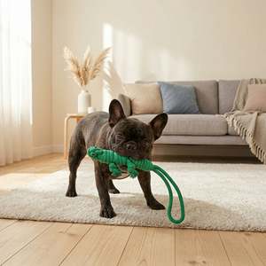 Owen il Lucertola Verde, Giocattolo Ecologico per Cani in Peluche e Corda PP, Stile Cartone Animato, Confezionato in Sacchetto - Product Image 3