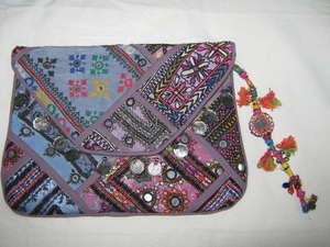 Bolso de mano de algodón de fiesta de lujo para mujer, adorno de trabajo de piedra bordado de Metal a la moda, colores personalizados para Bodas de noche - Product Image 2