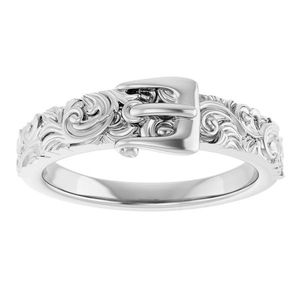 Stuller 14KW Belt Buckle <b>Ring</b> 57995:103P Gift for Occasion - Product Image 3