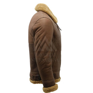 Wholesale Custom Size Leather <b>Fur</b> <b>Jacket</b> Outdoor Use Leather <b>Fur</b> <b>Jacket</b> Customized <b>Men</b> Leather <b>Fur</b> <b>Jacket</b> - Product Image 4