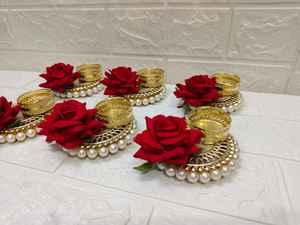 Luxe Rose Fleur Bougeoir Décor À La Maison Bougie Conteneur Cheminée Pendaison De Crémaillère Retour Cadeau À La Mode De Mariage Temple Décoration - Product Image 2