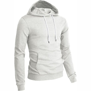 Kandari เสื้อฮู้ดกีฬาสำหรับผู้ชายสีทึบเทคนิคการปักลาย3D - Product Image 3