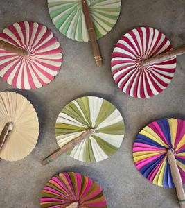 Éventail en feuilles de palmier, feuilles de palmier traditionnelles, éventail artisanal pour cadeau de mariage, décoration, logo personnalisé Vietnam, support - Mme Violet - Product Image 6