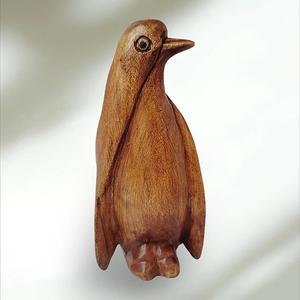 Escultura de elefante artesanal de madera moderna, estatua tallada de decoración preescolar educativa móvil y giratoria - Product Image 6