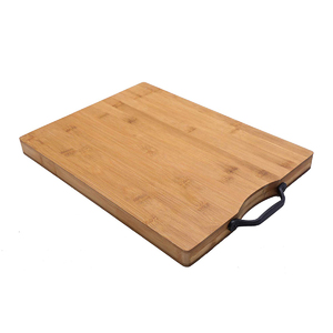 Bloc à découper avec poignée en métal Nature planche à découper en bois entier accessoires de cuisine planche à découper en bois de mangue - Product Image 1