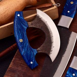 Juego de cuchillos de Chef de cocina personalizados de alta calidad, 5 uds., hoja de acero inoxidable de Damasco con mango epoxi para tallar y cortar - Product Image 5