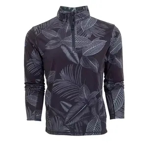 Sweat-shirt pour homme avec logo brodé personnalisé, 500 g/m², 100 % coton, demi-zip, molleton lourd, surdimensionné, unisexe - Product Image 2