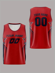 Camiseta sin Mangas de Baloncesto Personalizada con Nombre y Número - Poliéster Transpirable, Perfecta para Deportes y Uso Casual, Ideal para Actividades al Aire Libre - Product Image 6