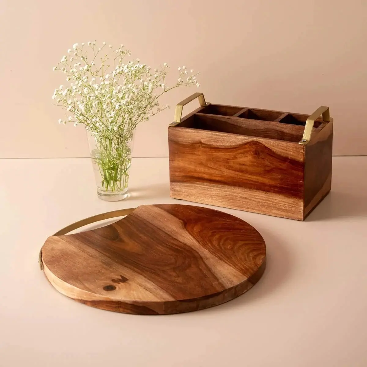 6-слойный деревянный держатель для столовых приборов