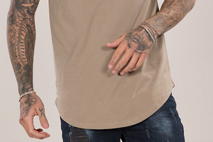 Camiseta de manga corta de verano para hombre, algodón puro de buena calidad con dobladillo curvo y cuello redondo, nuevo estilo de moda - Product Image 4