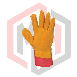 Guante de Trabajo Forrado de Lana, Cuero Vacuno, Puño Recto, Protección Completa para la Palma, Soldadura, Protección Laboral, Antiestático, Antideslizante, 11 oz - Product Image 6