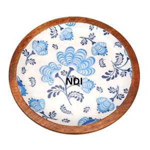 Cuencos de madera para servir galletas de frutas o nueces secas de diseño moderno, cuenco de madera de Acacia para servir y mezclar ensaladas multiusos - Product Image 6