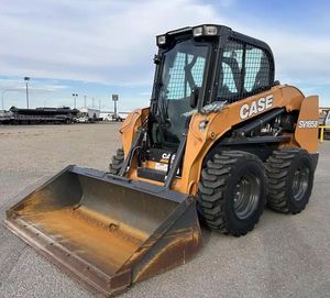 Used Case Loader Model SV185B Skid Steer Loader with Sweeper Attachment Bucket in Good Condition for Sale - Product Image 2