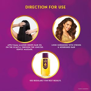 Bajaj น้ำมันอัลมอนด์สำหรับผมสกัดวิตามินอีน้ำมันอัลมอนด์ธรรมชาติ - Product Image 4
