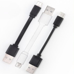 10cm 2A phẳng Mì Loại nhanh USB-C sạc cáp 10cm ngắn ngân hàng điện dây tương thích với tất cả các thương hiệu, trắng/đen - Product Image 2