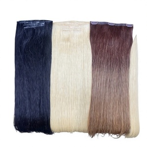 Extensiones de Cabello Remy Vietnamita Zenohair con Clip, PU, 100g, Muy Suaves, Puntas Completas, Decoloradas y Listas para Permanente, Aptas para Todos los Colores - Product Image 1