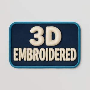 Custom Heat Press 3D Puff LOGO Badges Embroidered Patch Sew <b>on</b> <b>Iron</b> <b>on</b> Clothing Patches Custom Embroidery Patch - Product Image 3