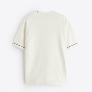 OEM เสื้อยืดคอกลมผ้าคอตตอนแบบสตรีทแวร์สำหรับผู้ชายทำจากผ้าฝ้าย100% 300 GSM รุ่นไหล่ปล่อย100% เสื้อยืดเปล่า - Product Image 6
