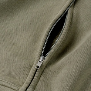 Custom Heavyweight <b>Zip</b> Hoodie Men Oversized Fleece Full <b>Zip</b> <b>Hooded</b> Sweatshirt Custom Logo Private Label OEM ODM Manufacturer - Product Image 3