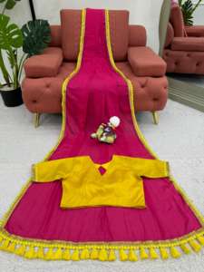 Beau saree de créateur avec dentelle fantaisie et Latakan lourd sur pallu et chemisier - Product Image 2