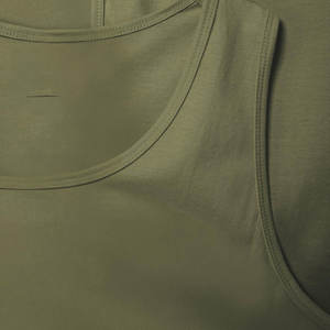 Tanque para hombres 100% algodón lavado a máquina de alta calidad suelto de gran tamaño sin mangas diseño de logotipo personalizado TANQUE DE Color sólido para hombres - Product Image 4