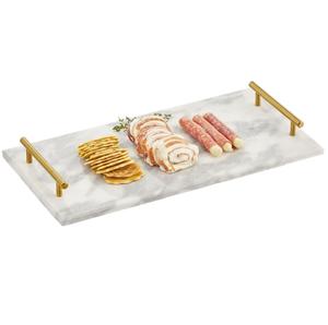 Ensemble de sous-verres rectangulaires blancs de qualité supérieure, faits à la main, modernes, luxueux, écologiques, en marbre, absorbants, pour boissons - Product Image 1