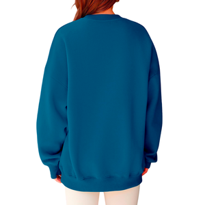 Sudadera de algodón 100%, ropa de calle informal, figuras de hombro caído, sudaderas con capucha transpirables ecológicas, Sudadera de punto para mujer - Product Image 2