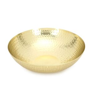 Bol de service en laiton fait main luxueux pour les fêtes Finition polie complexe Durable Élégant Taille personnalisée Emballage personnalisé - Product Image 1