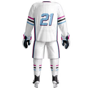 Uniforme de Hockey sur glace personnalisé professionnel de haute qualité 100% Polyester respirant séchage rapide nouvelle conception à la mode poids léger - Product Image 3