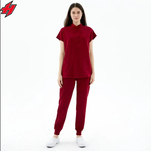 2025 logotipo personalizado tejido enfermera Scrubs traje elástico enfermería conjuntos Jogger alta calidad médico Hospital uniformes - Product Image 1
