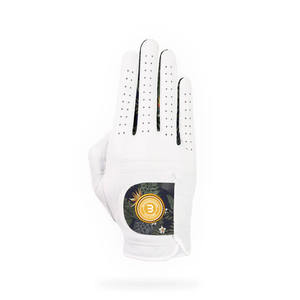 High Quality <b>Ladies</b> Youth Adult Golf <b>Gloves</b> Custom Logo Packaging Soft White PU <b>Leather</b> Cabretta Palm Waterproof Non-Slip Hands - Product Image 2