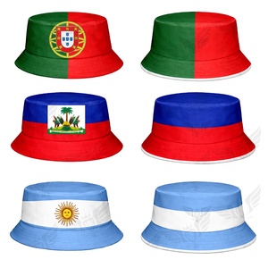 Custom Design Polyester Soccer <b>Fans</b> Club National Flag Bucket Hat for <b>Travel</b> and Festivals - Product Image 1