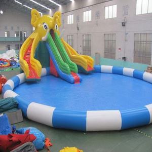Động vật theo chủ đề voi Inflatable lâu đài PVC Made Bounce House khóa học trở ngại leo tường phiêu lưu công viên Home Playhouse - Product Image 1