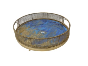 Bandeja de servidor de comida para desayuno, vajilla decorativa de forma personalizada, decoración de mesa, bandeja de servicio, bandeja de Metal para servir desayuno - Product Image 6