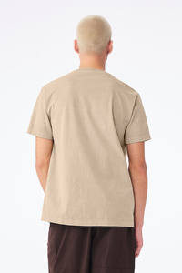 Camiseta de Manga Corta con Cuello Redondo de Algodón Beige Unisex al por Mayor para Otoño 2026, Ropa Deportiva Informal Lisa para Impresión y Bordado Personalizados - Product Image 4