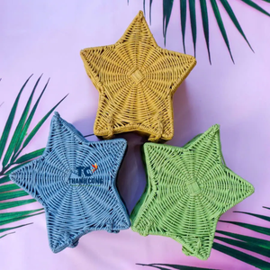 ตะกร้าหวายสานลายดาวคู่เล็กๆงานแฮนด์เมดสำหรับตกแต่งวันหยุดใช้เป็นของขวัญรอมฎอน - Product Image 6