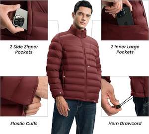 Chaqueta de Plumón Acolchada Impermeable de Invierno Casual Personalizada al por Mayor OEM para Hombre 2026 - Chaquetas Cálidas para Hombre - Product Image 5