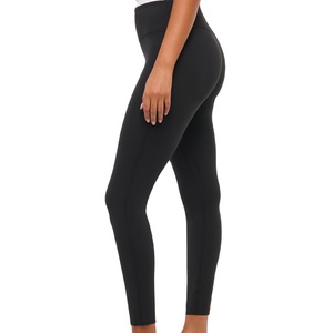Leggings de sport/yoga pour femmes, taille haute, respirants, écologiques, en spandex/nylon, avec logo personnalisé - Product Image 1
