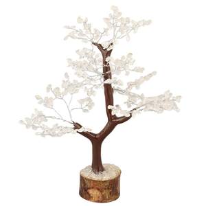 Árbol de Chakra de piedras preciosas de ágata con alambre plateado y dorado para decoración del hogar Feng Shui, figurita ecológica - Product Image 1