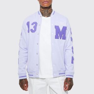 Chaqueta universitaria de cuero de lana para hombre de gran oferta con mangas Retro logotipo personalizado bordado con capucha logotipo frontal chaqueta gruesa de invierno - Product Image 2