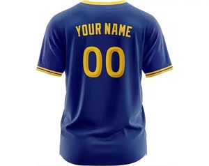 Camiseta de Béisbol Juvenil personalizada 2025, buena calidad, impresión por sublimación, manga corta, uniforme de estilo corto OEM para hombres - Product Image 6