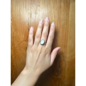 Navajo Handmade White Buffalo Gemstone <b>Ring</b> with Natural Stone 7.5 Size Boho & Hip-Hop Style Everyday Wear <b>Statement</b> <b>Ring</b> - Product Image 1