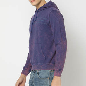 Meilleure vente en gros 500gsm sweat à capuche en coton mélangé de base lourd nouveau style lavé à l'acide avec des techniques brodées - Product Image 3