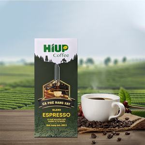 ผงกาแฟอาราบิก้า & โรบัสต้ากล่อง250gr พรีเมี่ยมสำหรับเอสเปรสโซผิวเรียบและโดดเด่น - Product Image 1