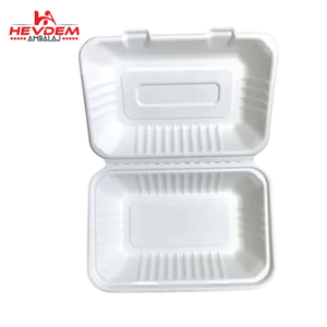 Contenedor de Alimentos Ecológico de Bagazo con Tapa, Caja Rectangular Desechable para Llevar, 200 Unidades para Restaurante, Picnic, Fiesta - Product Image 5