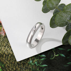 Jeulia Winged Sterling <b>Silver</b> Promise <b>Ring</b> for <b>Men</b> Rose Gold Plated with Zircon Adjustable Casual Engagement <b>Ring</b> - Product Image 4