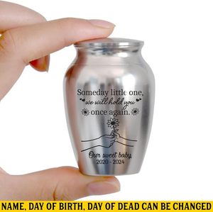 Urne commémorative gravée de souvenir décorative en acier inoxydable personnalisée pour la perte d'enfants d'urnes en argent de taille personnalisée - Product Image 5