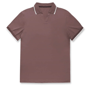 Chemises polo en coton de couleur unie en gros pour hommes, manches courtes, chemises polo de golf en coton - Product Image 5