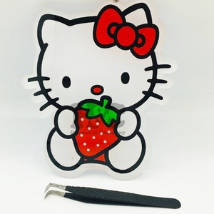 Hello Kitty ขนตามิลิครูปกระเบื้องอะคริลิคมืออาชีพอุปกรณ์ต่อขนตาเป็นมิตรต่อสิ่งแวดล้อมอุปกรณ์ความงามกระเบื้องมิงค์แบบยั่งยืนแบน - Product Image 3